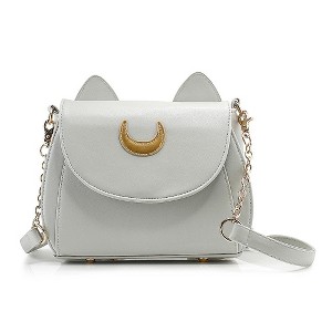 Gearonic Moon Lady Handbag Kitty Cat Ears Faux Leather Shoulder Bag Purse - 1 of 4