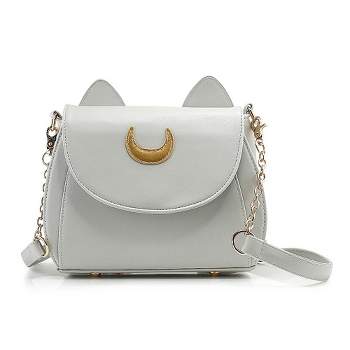 Gearonic Moon Lady Handbag Kitty Cat Ears Faux Leather Shoulder Bag Purse
