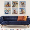 SEVOBAL Wall Art Corgi Canvas Print Playful Decor for Charming Whimsical Vibrant Heartwarming Lively Living Room, Multicolored, 17.91"*18.03"*1.85" - 3 of 4