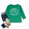 The Juniper Shop Little Linebacker Toddler Long Sleeve Tee - 3T - Kelly - 2 of 4