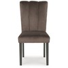 Signature Design by Ashley Zendalia Dining Chairs | Elegant Channel-Stitched Velvet Side Chairs | Set of 2, Mocha Brown - 3 of 4