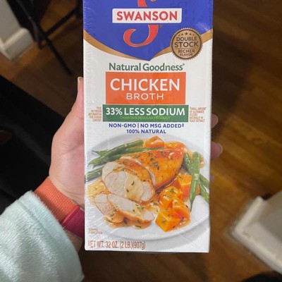 Swanson 100% Natural Organic Chicken Broth, 32 oz Carton (Pack of 12)