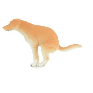 Labrador Dog, Pooping, Yellow Lab, Hand Painted, Educational, Museum Quality, Rubber Canine, K9, Realistic, , Figure, Toys, 5 Inches. CH1036 BB216 - 1 of 4