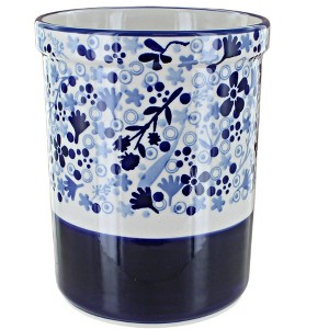 Blue Rose Polish Pottery P082 Manufaktura Utensil Jar - 1 of 1