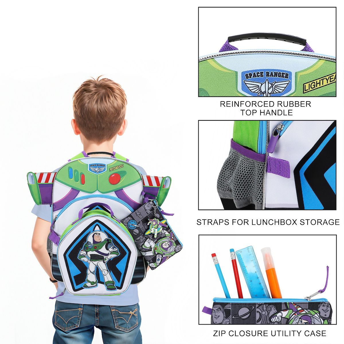 Toy Story Buzz Lightyear 16" Novelty Backpack With Lunch Box - thumbnail 4
