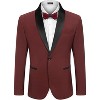 COOFANDY Men's Tuxedo Jacket One Button Dress Suit Blazer Jacket for Wedding Dinner Prom Party - 4 of 4