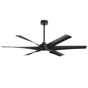 Airsurfer 65" Windmill Ceiling Fan with Dimmable Color-Changing LED, 6 ABS Blades, Reversible DC Motor & Remote - 1 of 4