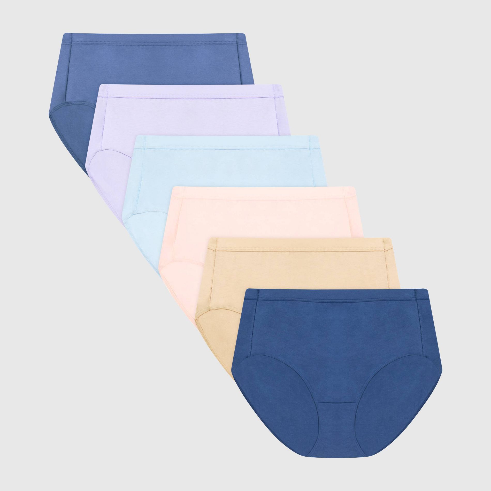 Hanes Pure Comfort Women’s 6pk Organic Cotton Briefs - Colors May Vary 7: High Rise Knit Underwear