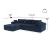FONTOI Modular Sectional Sofas, L-shaped Sofa, Convertible Sleeper Couch, Compressed Sofa for Living Room Apartment Office, Blue, 111.5"*32"*72" - 2 of 4