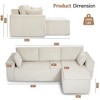 Modular Sectional Sofa Couch, Full Foam Comfy Upholstered Cloud Couch for Living Room, Modern Couch Floor Lounge Sofa, Soft Corduroy Fabric Sleeper - 2 of 4