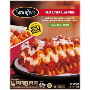 Stouffer's Meat Lover's Frozen Lasagna Family Size Frozen Dinner - 34oz - 1 of 4