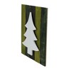 Northlight 13" Wood Tree on Green Washed Pallet Inspired Frame Christmas Wall Hanging - 2 of 2