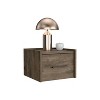 Grungis WideWall Mounted Floating Nightstands with Drawer,Space-Saving Bedside Table for Bedroom Furniture - 4 of 4