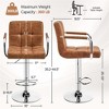 Yaheetech 2pcs Swivel Adjustable Bar Stools with Large Steel Pedestal Base for Bar Counter - 3 of 4