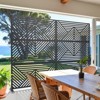 Pexfix 72 x 47 Inch Metal Privacy Screen Freestanding Outdoor Divider Panel For Patio Deck Balcony Heavy Duty Base Weatherproof Black Mountain Shape - 4 of 4
