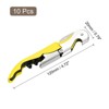 Unique Bargains Double Hinged Wine Bottle Openers with Foil Cutter 5" 10 Pcs Yellow - 2 of 4