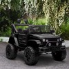 12V Kids Electric Ride-On Off-Road Truck with Remote Control, Music Player & LED Headlights – Black - 2 of 4