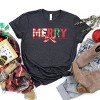 Merry Pattern Quilted Print - Women's Short Sleeve Graphic T-Shirt - 2 of 4
