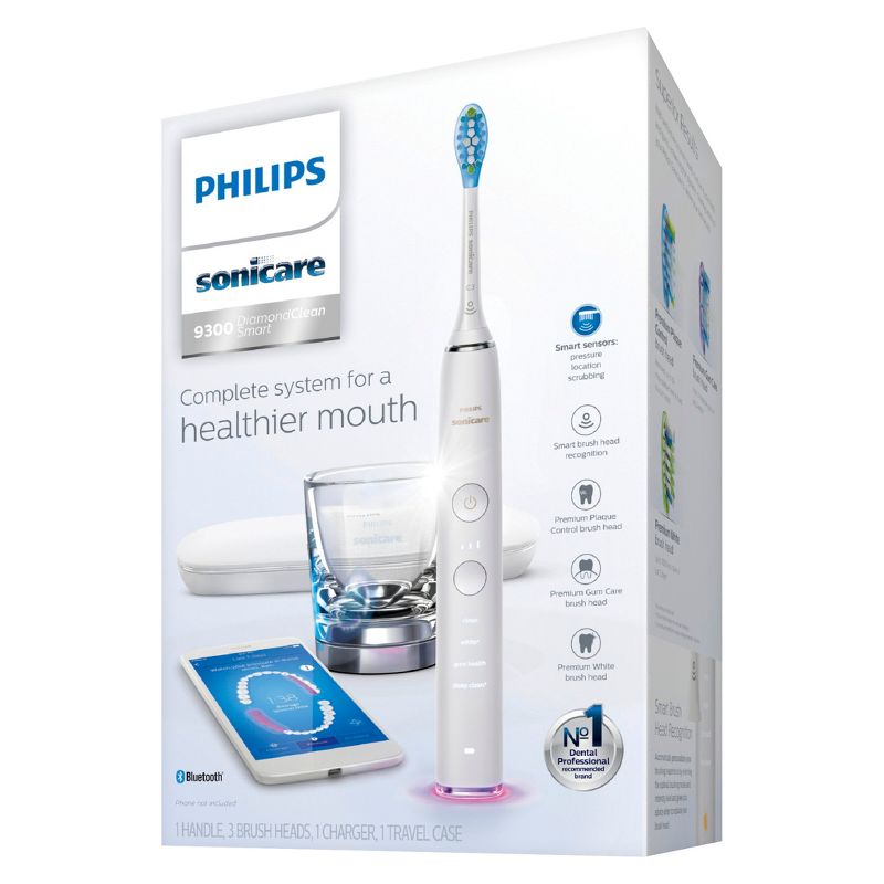 Philips Sonicare DiamondClean Smart Black 9300 Toothbrush, 3 of 10