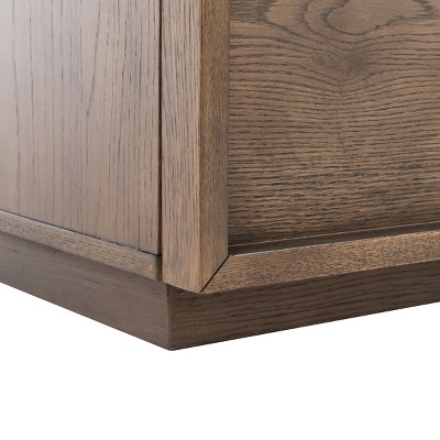 Zeus Medium Oak 2-Drawer Transitional Nightstand