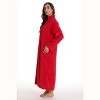 Just Love Womens Plush Zipper Lounger Solid Robe | Long Bathrobe Duster - 2 of 3
