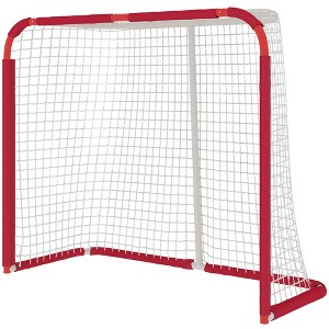 NAYSAYE Soccer Goal with Steel Frame PE Mesh and Oxford Fabric for Kids Training and Practice, Red and White, 69.5"*26.8"*48.2" - 1 of 4
