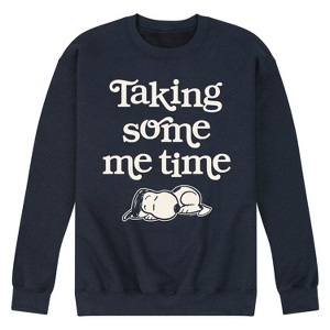 Men's - Peanuts - Taking Some Me Time Graphic Fleece Sweatshirt - 1 of 4