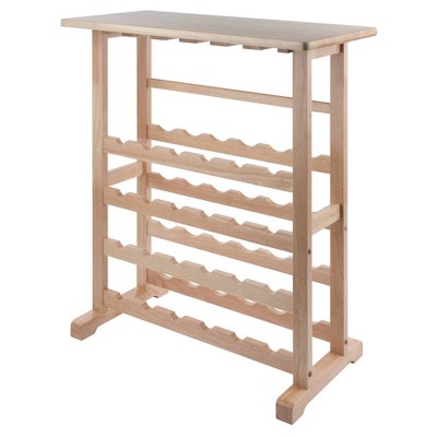 5 Five Simply Smart Bottle Wine Wooden Rack 31Cm X 31Cm X 31Cm