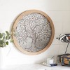 Wooden Tree Embossed Wall Decor Brown - Olivia & May: MDF Circular Farmhouse Art - 2 of 4