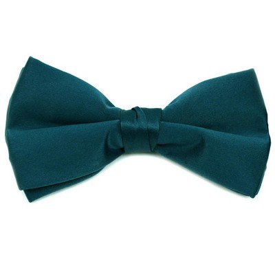 Thedappertie Men's Hunter Green Solid Color Pre-tied Clip On Bow Tie ...