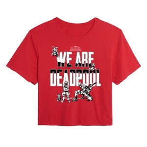 Women's - Marvel - We Are Deadpool Doodles Cropped Graphic T-Shirt - 1 of 4