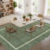 Scalloped Machine Washable Non-Slip Bordered Rug Non-Shedding Soft Low Pile Modern Accent Rugs - 3 of 4