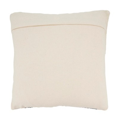 Geometric Black and White Cotton Euro Throw Pillow Cover