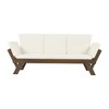 YOOCOZZ Wooden Patio Adjustable Daybed Sofa with Cushions for Small Places - 3 of 4