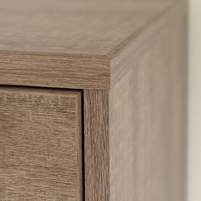 Weathered Oak Farmhouse 4-Drawer Tall Dresser