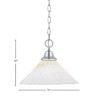 Toltec Lighting Any 1 - Light Pendant in  Chrome with 12" Gold Ice Shade - 2 of 2