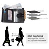 Mens Wallet with Chain Genuine Leather Purse RFID Blocking Bifold Double Zipper Coin Pocket - 4 of 4