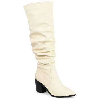 Journee Collection Womens Pia Tru Comfort Foam Stacked Heel Over The Knee Boots