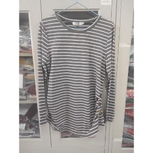 Maternity Shirt Side Button and Ruched Maternity Tunic Tops - 1 of 1