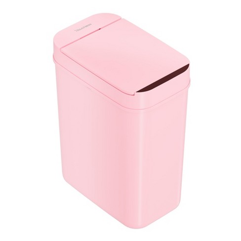 Itouchless 3 Gallon Pink Sensor Bathroom Trash Can, 10 Liter Slim ...