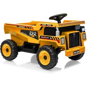 12V Ride On Dump Truck for Kids, with Remote Control, Construction Vehicles with Dump Bed & Shovel, Music, Headlights - 1 of 4