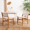 Taika Woven Leather Dining Chair (Set of 2) - DCH4000 - Safavieh - 3 of 4