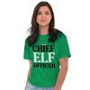 Xmas Chief Elf Officer Santa Helper Graphic T Shirt Men or Women Brisco Brands - 2 of 4