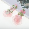 Unique Bargains Pastoral Style Mesh Flowers Hair Clip 2 Pcs - 3 of 4