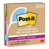 Post-it Notes Super Sticky 100% Recycled Paper Super Sticky Notes, Ruled, 4" x 4", Oasis, 70 Sheets/Pad, 3 Pads/Pack - image 2 of 4