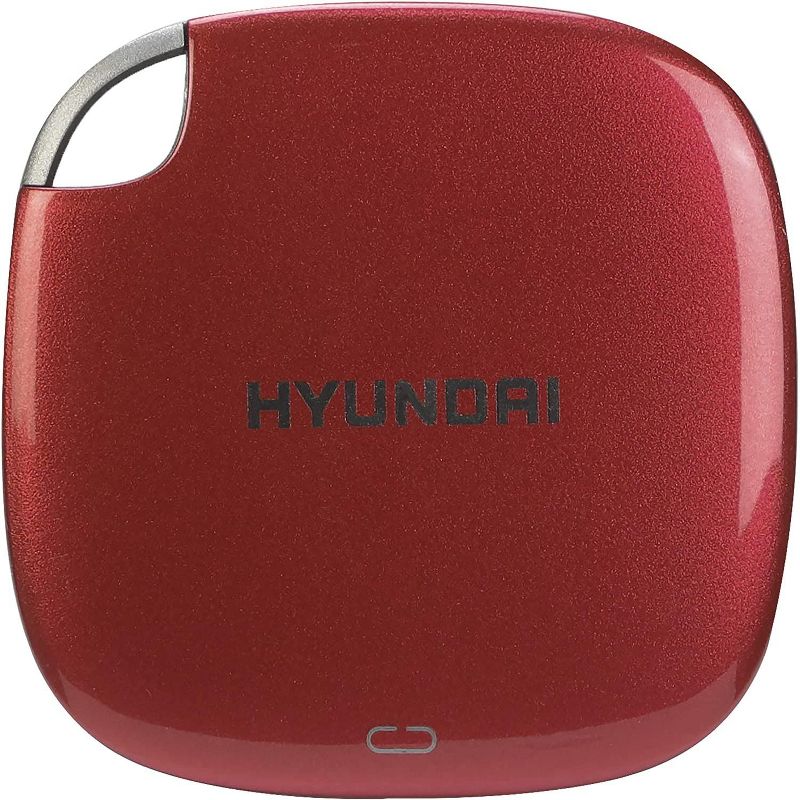 Hyundai 2TB Ultra Portable External SSD for PC/Mac/Mobile, USB-C USB 3.1 - Red (HTESD2048R), 1 of 7