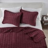 Dual-Sided Velvet Box-Stitched Heavyweight Quilt Set - Great Bay Home - 2 of 4