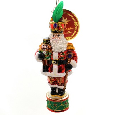 Christopher Radko Drum Major Santa Nutcracker Ornament  -  Tree Ornaments