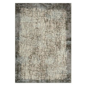 Washable Modern Abstract Rug Non Slip Low Pile Rug Soft Contemporary Throw Floor Cover Foldable Indoor Carpet for Living Room Bedroom - 1 of 4