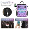 Generic Geometric Luminous Laptop Backpack, Holographic Reflective Laptop Bag with USB port - 3 of 4